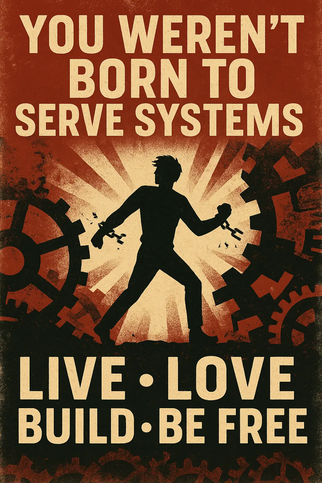 "You weren’t born to serve systems. You were born to live, love, build, and be free."