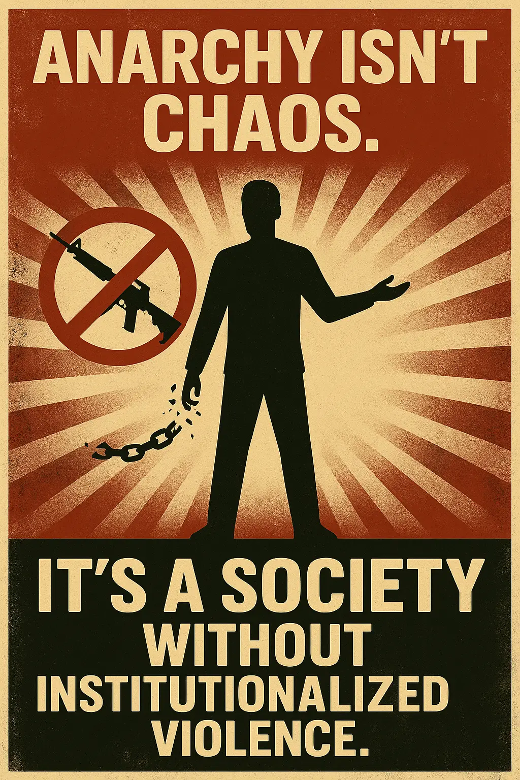 Anarchy isn’t chaos — it’s the end of permission slips for oppression. Without rulers, you don’t lose order; you lose the monopoly on violence that fuels wars, corruption, and abuse. Divine Anarcho-Capitalism replaces institutionalized coercion with voluntary cooperation, mutual defense, and accountability you can’t bribe.